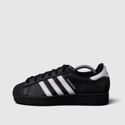 Adidas Superstar II Black White, buty sportowe damskie w bardzo dobrym stanie rozmiar 38, boczny profil, lewa strona