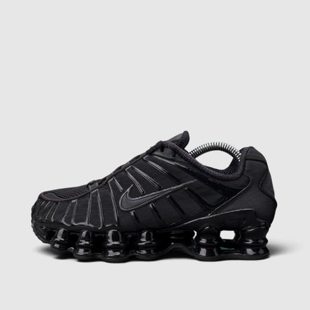Nike Shox TL Triple Black, buty sportowe damskie w bardzo dobrym stanie rozmiar 37.5, boczny profil, lewa strona