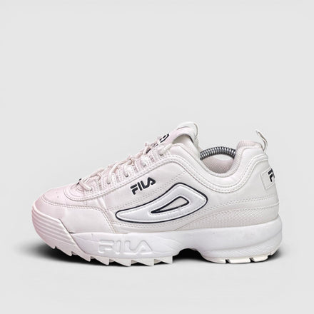 Fila Disruptor — buty sportowe damskie w bardzo dobrym stanie rozmiar 39, boczny profil, lewa strona
