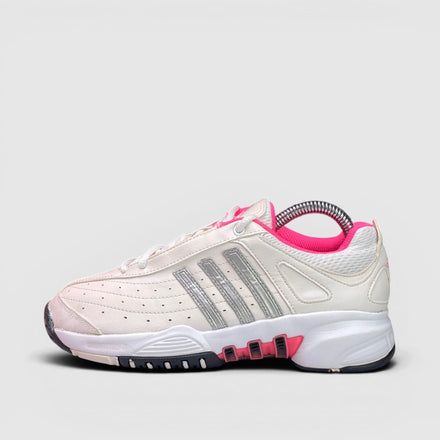 Adidas Leather Trainers, buty sportowe damskie w bardzo dobrym stanie rozmiar 36, boczny profil, lewa strona