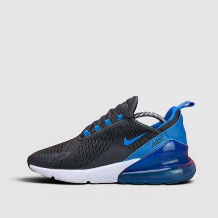 Nike Air Max 270 Anthracite/Photo Blue, buty sportowe męskie w bardzo dobrym stanie rozmiar 43, boczny profil, lewa strona