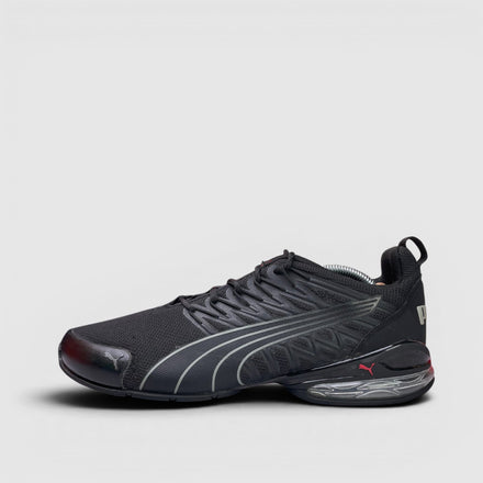 Puma Voltaic Evo Black, buty sportowe męskie w bardzo dobrym stanie rozmiar 45, boczny profil, lewa strona