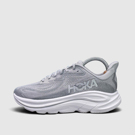 Hoka Clifton 10 Wide, buty sportowe damskie w bardzo dobrym stanie rozmiar 38 2/3, boczny profil, lewa strona