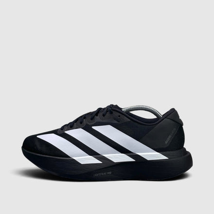 Adidas Adizero Evo SL Black White, buty sportowe męskie w bardzo dobrym stanie rozmiar 43 1/3, boczny profil, lewa strona