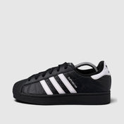 Adidas Superstar II Black White, buty sportowe damskie w bardzo dobrym stanie rozmiar 38, boczny profil, lewa strona