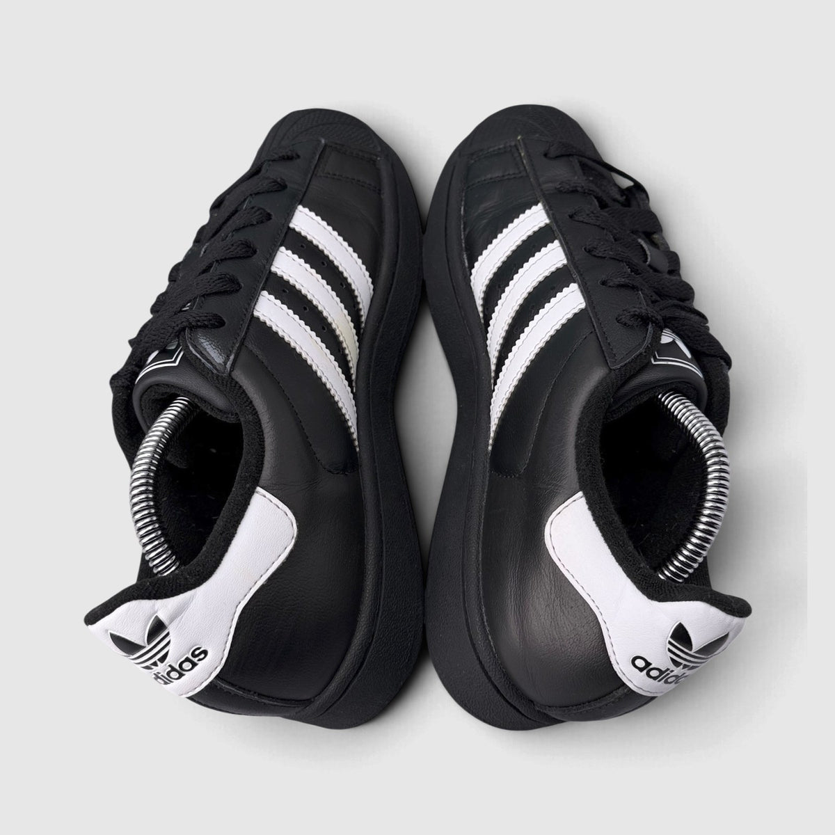 Adidas Superstar II Black White, buty sportowe damskie w bardzo dobrym stanie rozmiar 38, widok z góry