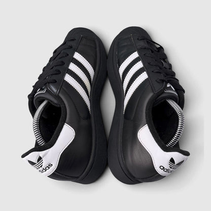 Adidas Superstar II Black White, buty sportowe damskie w bardzo dobrym stanie rozmiar 38, widok z góry