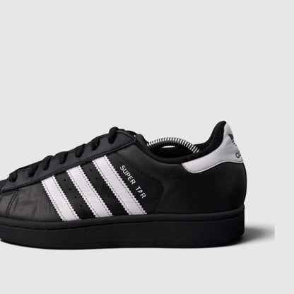Adidas Superstar II Black White, buty sportowe damskie w bardzo dobrym stanie rozmiar 40, boczny profil, lewa strona