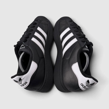 Adidas Superstar II Black White, buty sportowe damskie w bardzo dobrym stanie rozmiar 40, widok z góry