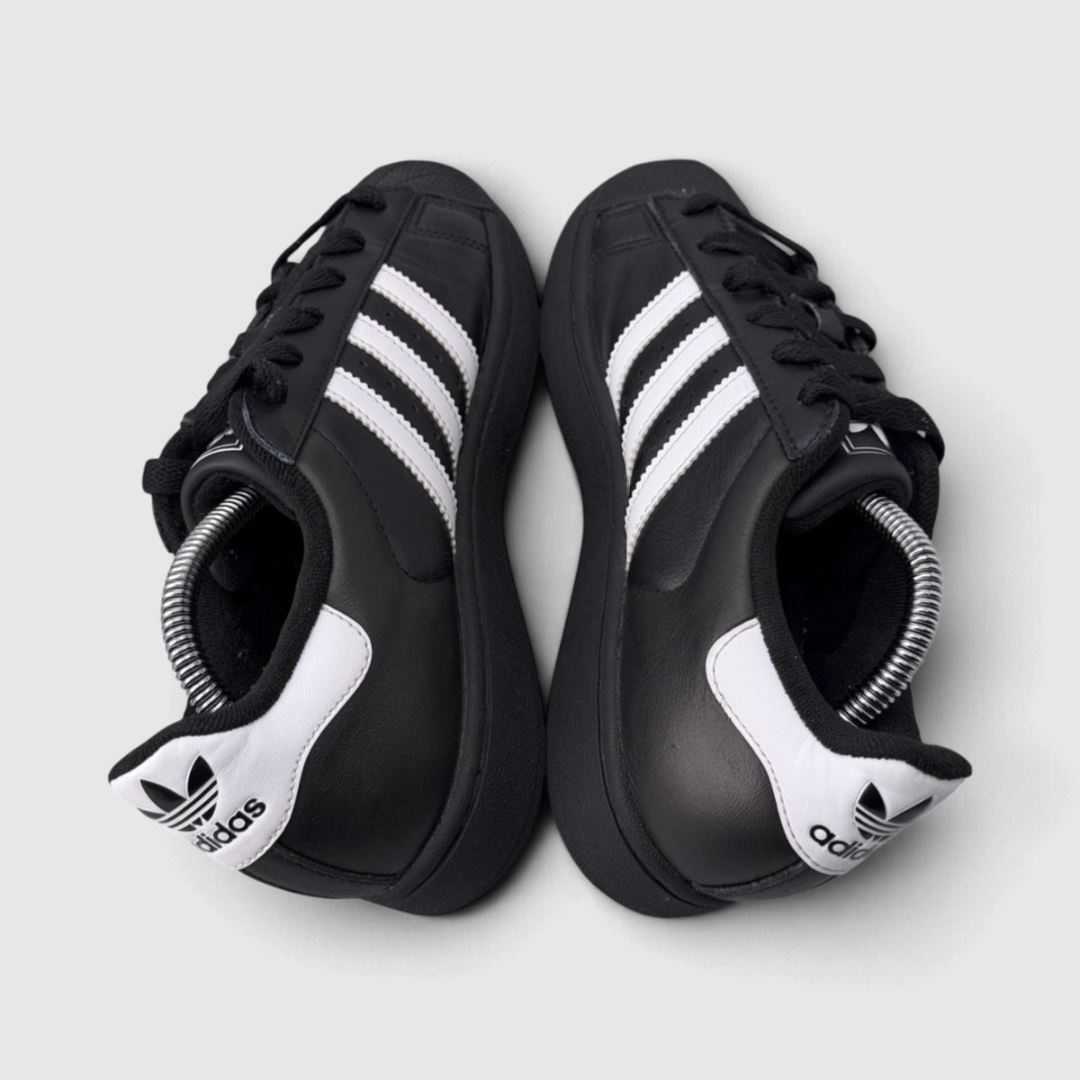 Adidas Superstar II Black White, buty sportowe damskie w bardzo dobrym stanie rozmiar 38, widok z góry