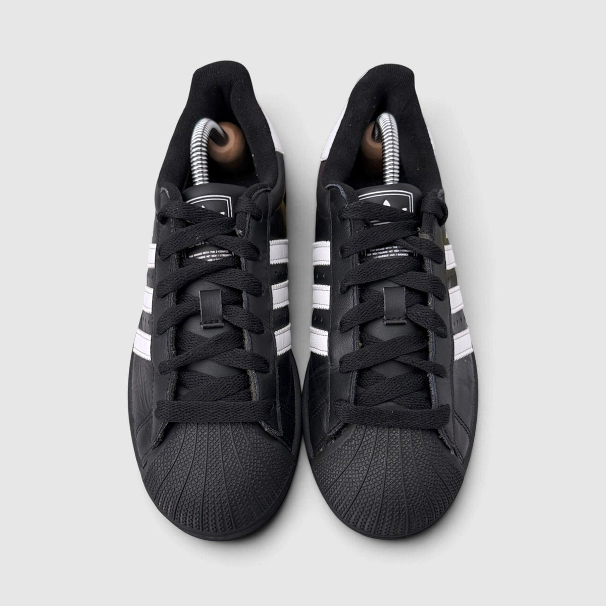 Adidas Superstar II Black White, buty sportowe damskie w bardzo dobrym stanie rozmiar 38, widok z góry