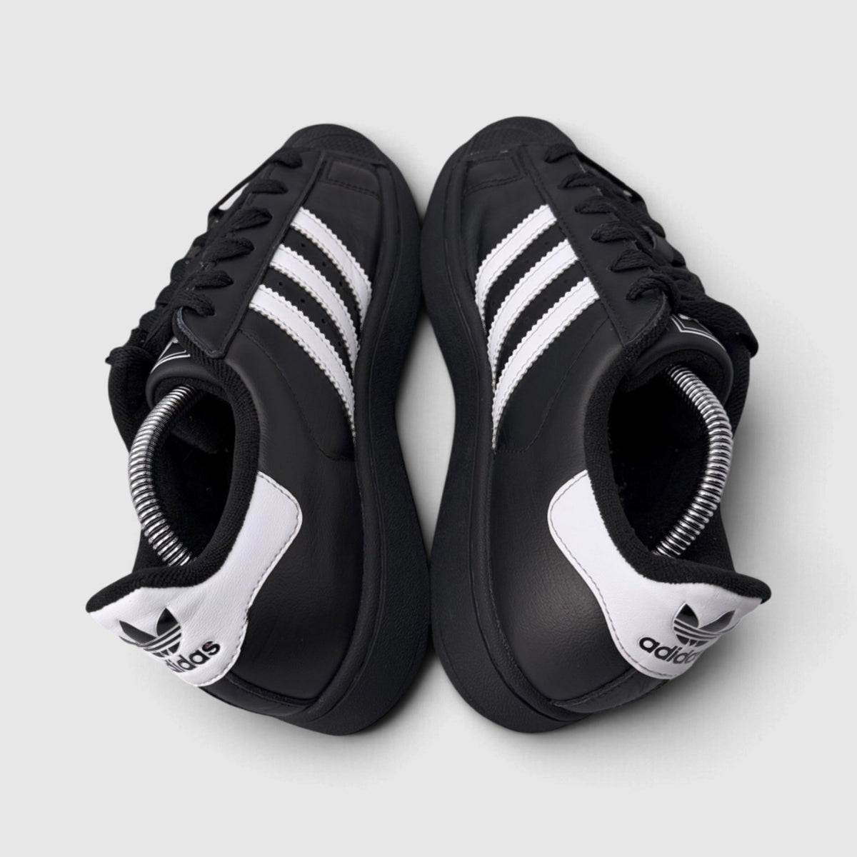 Adidas Superstar II Black White, buty sportowe damskie w bardzo dobrym stanie rozmiar 38 2/3, widok z góry