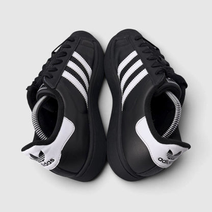 Adidas Superstar II Black White, buty sportowe damskie w bardzo dobrym stanie rozmiar 38 2/3, widok z góry