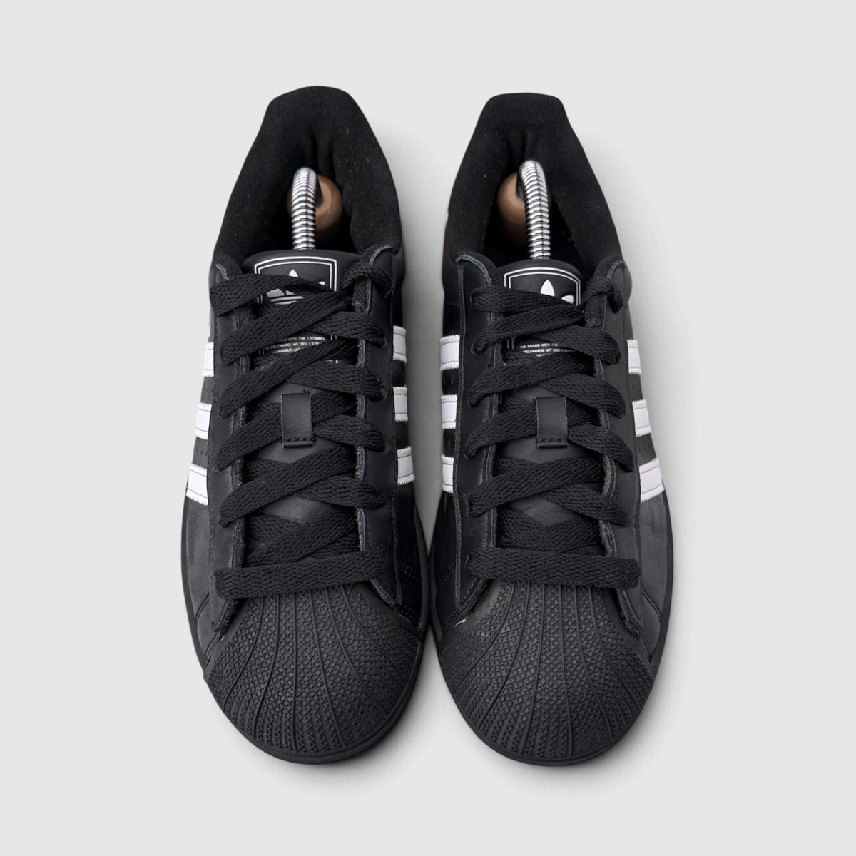 Adidas Superstar II Black White, buty sportowe damskie w bardzo dobrym stanie rozmiar 38 2/3, widok z góry