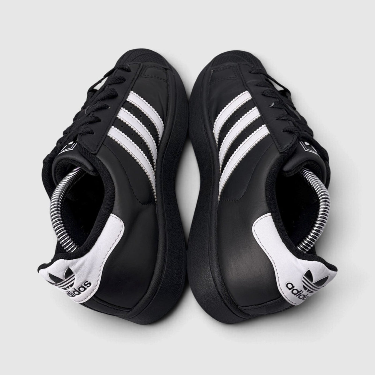Adidas Superstar II Black White, buty sportowe damskie w bardzo dobrym stanie rozmiar 37 1/3, widok z góry