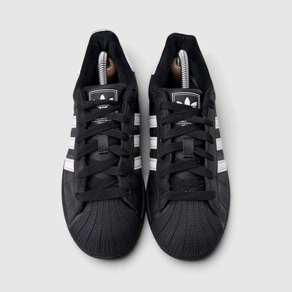 Adidas Superstar II Black White, buty sportowe damskie w bardzo dobrym stanie rozmiar 37 1/3, widok z góry