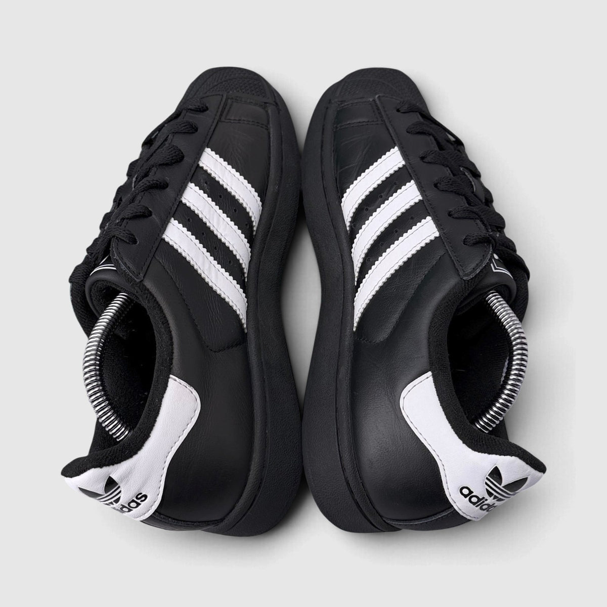 Adidas Superstar II Black White, buty sportowe damskie w bardzo dobrym stanie rozmiar 38, widok z góry
