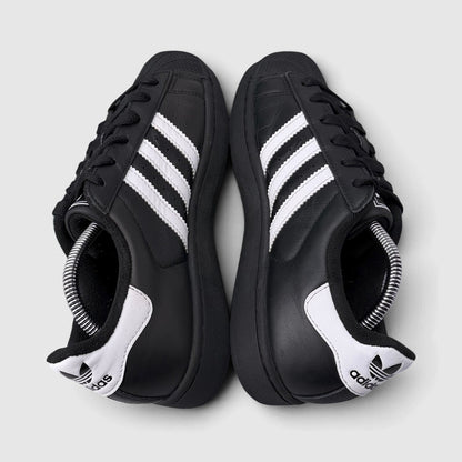 Adidas Superstar II Black White, buty sportowe damskie w bardzo dobrym stanie rozmiar 38, widok z góry