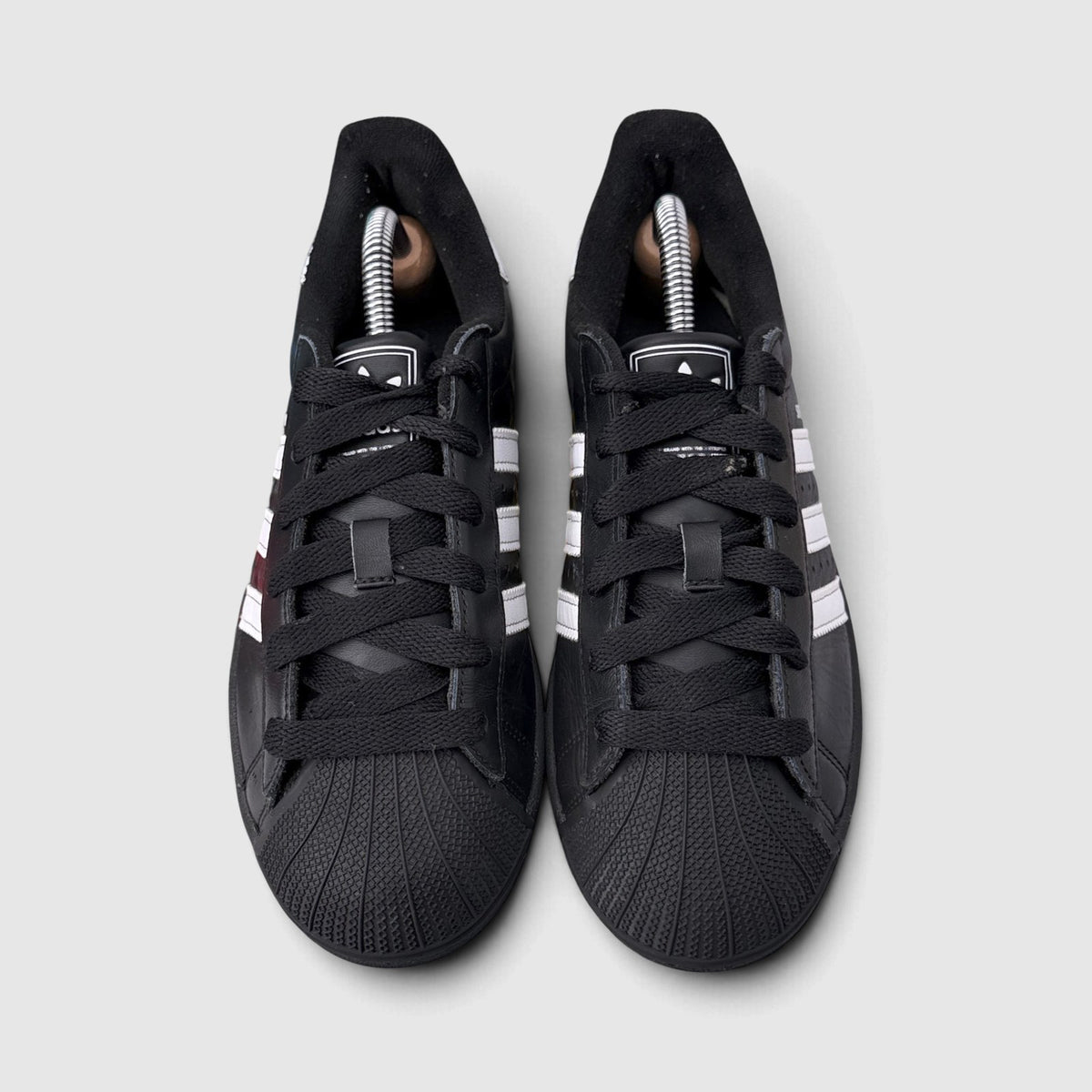 Adidas Superstar II Black White, buty sportowe damskie w bardzo dobrym stanie rozmiar 38, widok z góry
