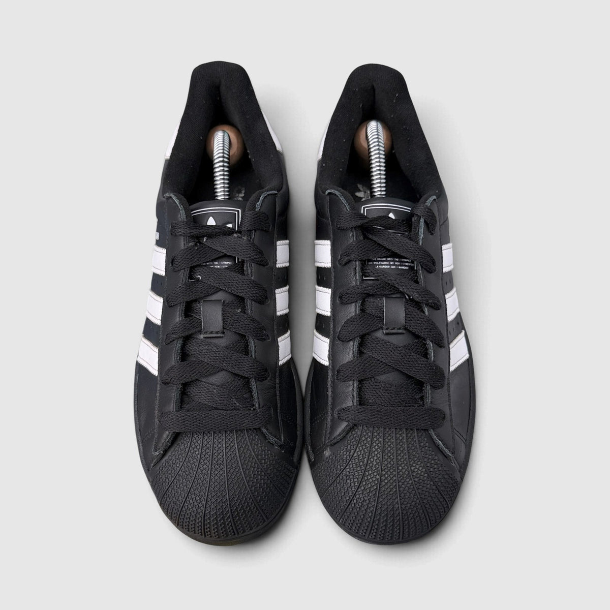 Adidas Superstar II Black White, buty sportowe damskie w bardzo dobrym stanie rozmiar 39 1/3, widok z góry