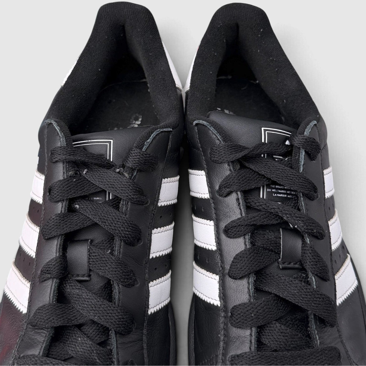 Adidas Superstar II Black White, buty sportowe damskie w bardzo dobrym stanie rozmiar 39 1/3, widok z góry