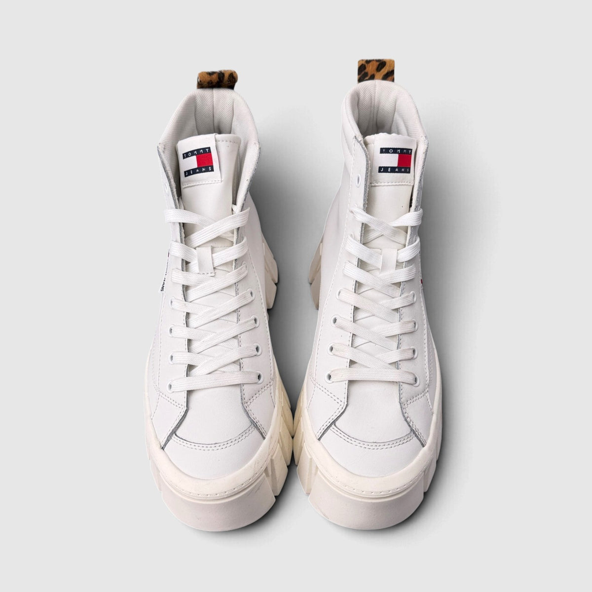 Tommy Hilfiger Tjw Vulc Flatform, botki damskie w bardzo dobrym stanie rozmiar 41, widok z góry