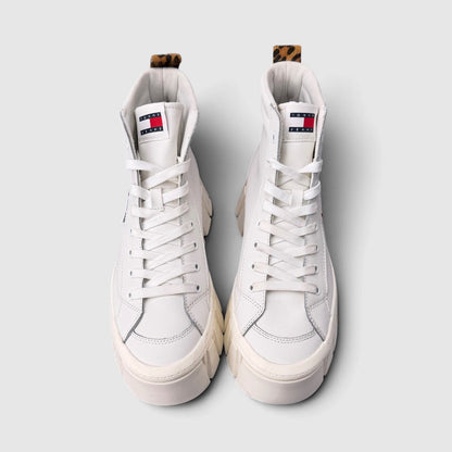 Tommy Hilfiger Tjw Vulc Flatform, botki damskie w bardzo dobrym stanie rozmiar 41, widok z góry