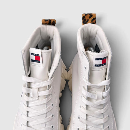 Tommy Hilfiger Tjw Vulc Flatform, botki damskie w bardzo dobrym stanie rozmiar 41, język buta