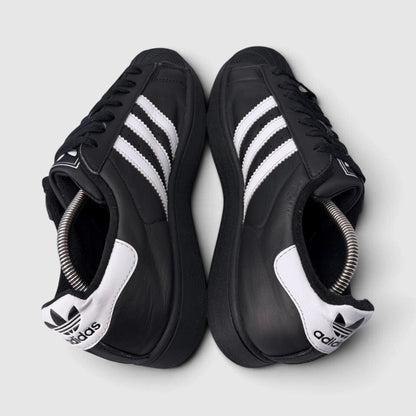 Adidas Superstar II Black White, buty sportowe męskie w bardzo dobrym stanie rozmiar 41 1/3, widok z góry