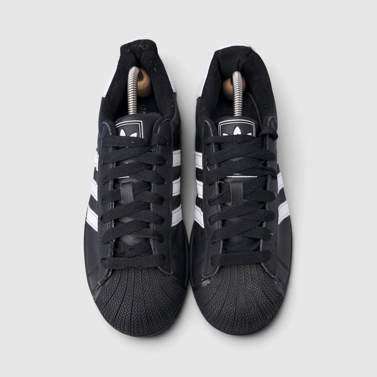 Adidas Superstar II Black White, buty sportowe męskie w bardzo dobrym stanie rozmiar 41 1/3, widok z góry