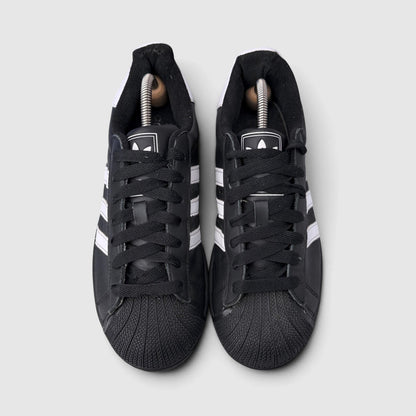 Adidas Superstar II Black White, buty sportowe męskie w bardzo dobrym stanie rozmiar 41 1/3, widok z góry