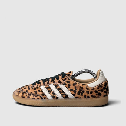 Adidas Samba Leopard Magic, buty sportowe damskie w bardzo dobrym stanie rozmiar 39 1/3, boczny profil, lewa strona