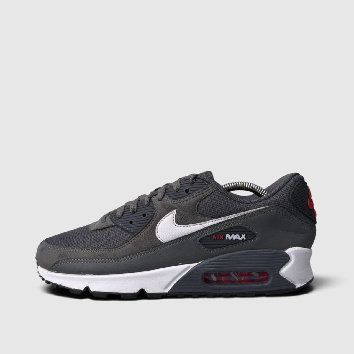 Nike Air Max 90, buty sportowe męskie w bardzo dobrym stanie rozmiar 42.5, boczny profil, lewa strona