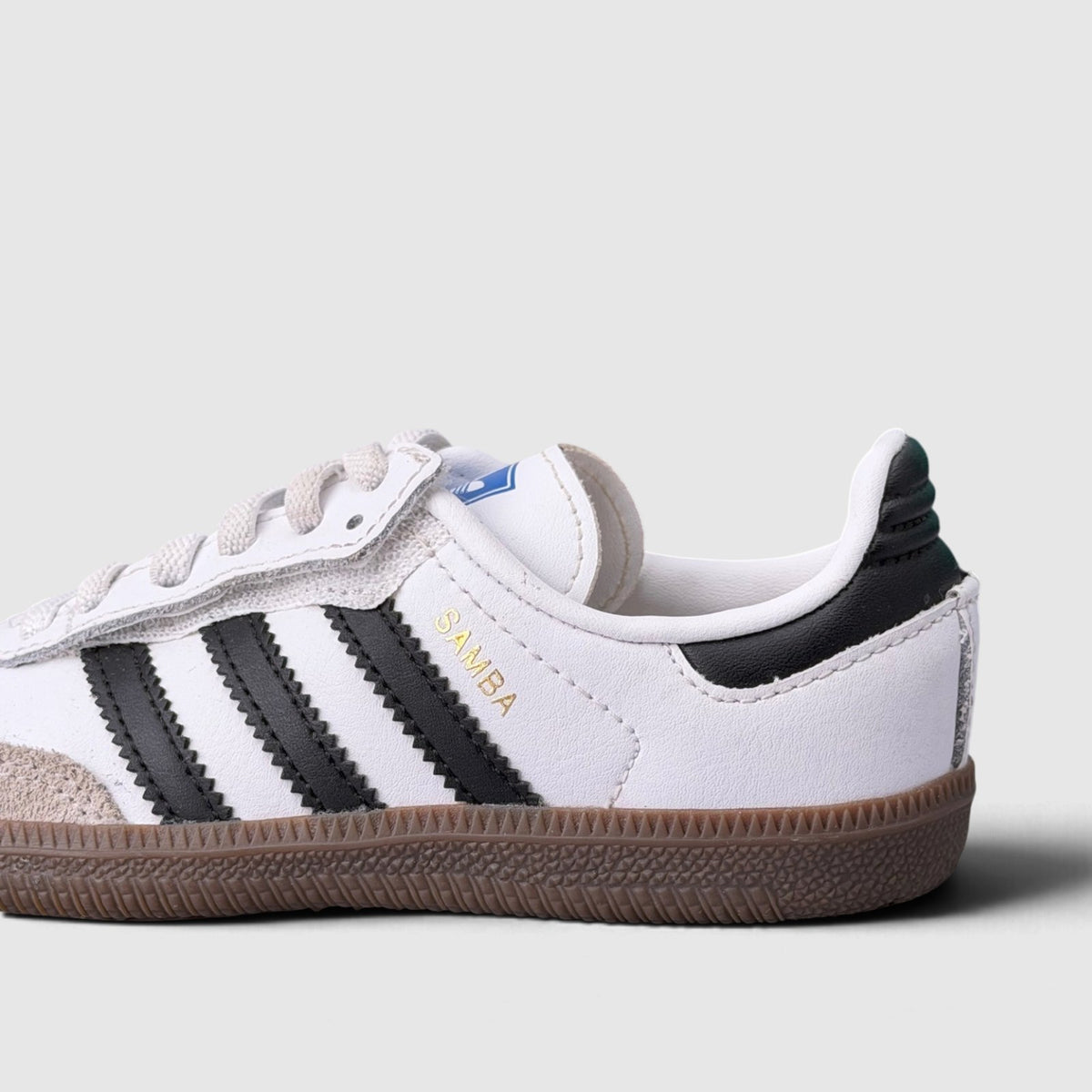Adidas Samba OG Comfort Closure Elastic Lace Kids, buty sportowe dziecięce w bardzo dobrym stanie rozmiar 28, detal