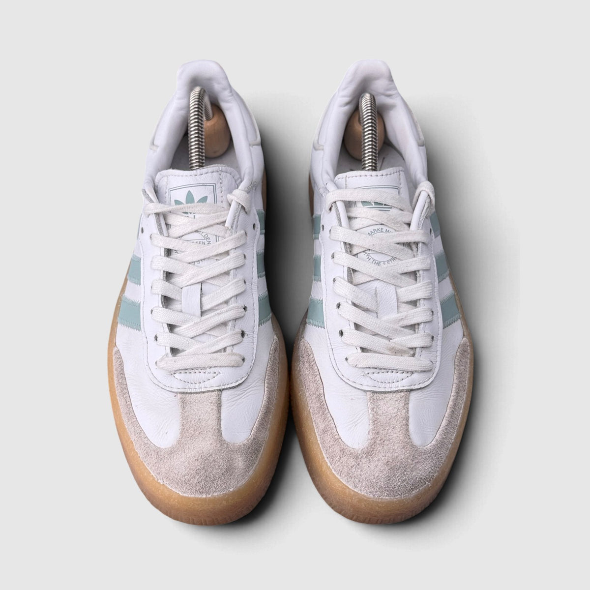 Adidas Sambae White Wonder Blue, buty sportowe damskie w bardzo dobrym stanie rozmiar 40 2/3, widok z góry