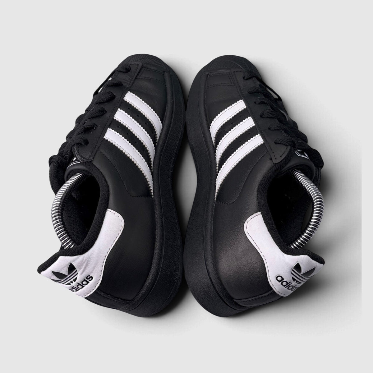 Adidas Superstar II Black White, buty sportowe damskie w bardzo dobrym stanie rozmiar 37 1/3, widok z góry