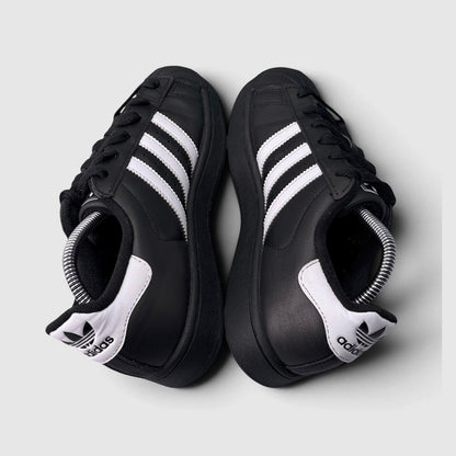 Adidas Superstar II Black White, buty sportowe damskie w bardzo dobrym stanie rozmiar 37 1/3, widok z góry