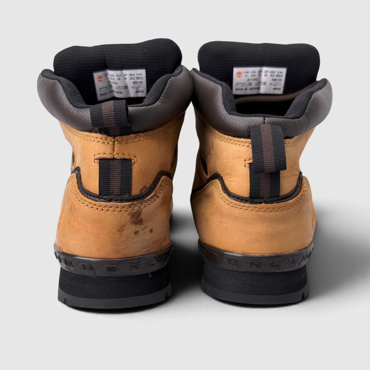 Timberland SplitRock 2, śniegowce męskie w bardzo dobrym stanie rozmiar 45, widok z góry na zewnętrzną stronę butów