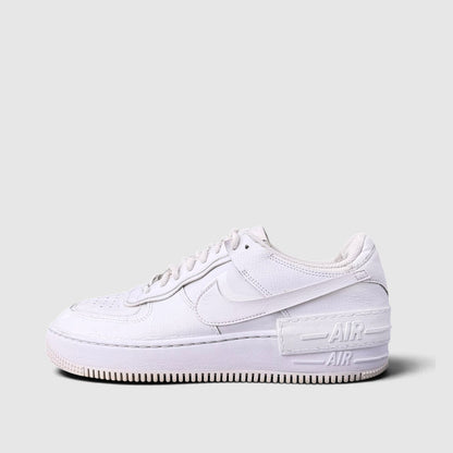 Nike Air Force 1 Low Shadow Triple White, buty sportowe damskie w bardzo dobrym stanie rozmiar 41, boczny profil, lewa strona