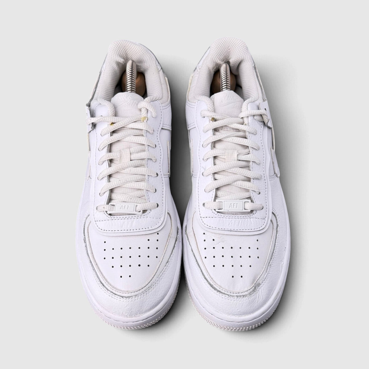 Nike Air Force 1 Low Shadow Triple White, buty sportowe damskie w bardzo dobrym stanie rozmiar 41, widok z góry