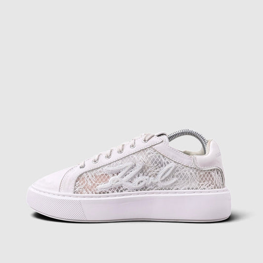 Karl Lagerfeld Sneakers, buty sportowe damskie w bardzo dobrym stanie rozmiar 37, boczny profil, lewa strona