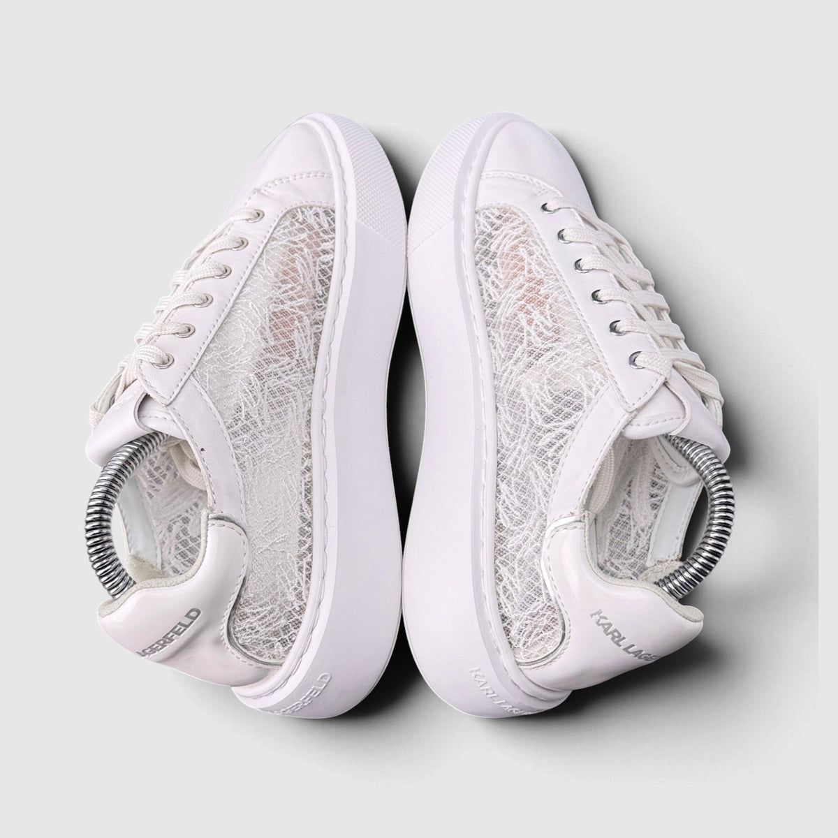 Karl Lagerfeld Sneakers, buty sportowe damskie w bardzo dobrym stanie rozmiar 37, widok z góry