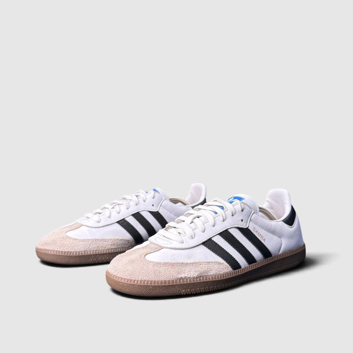 Adidas Samba OG White Black Gum, buty sportowe męskie w bardzo dobrym stanie rozmiar 45 1/3, para butów