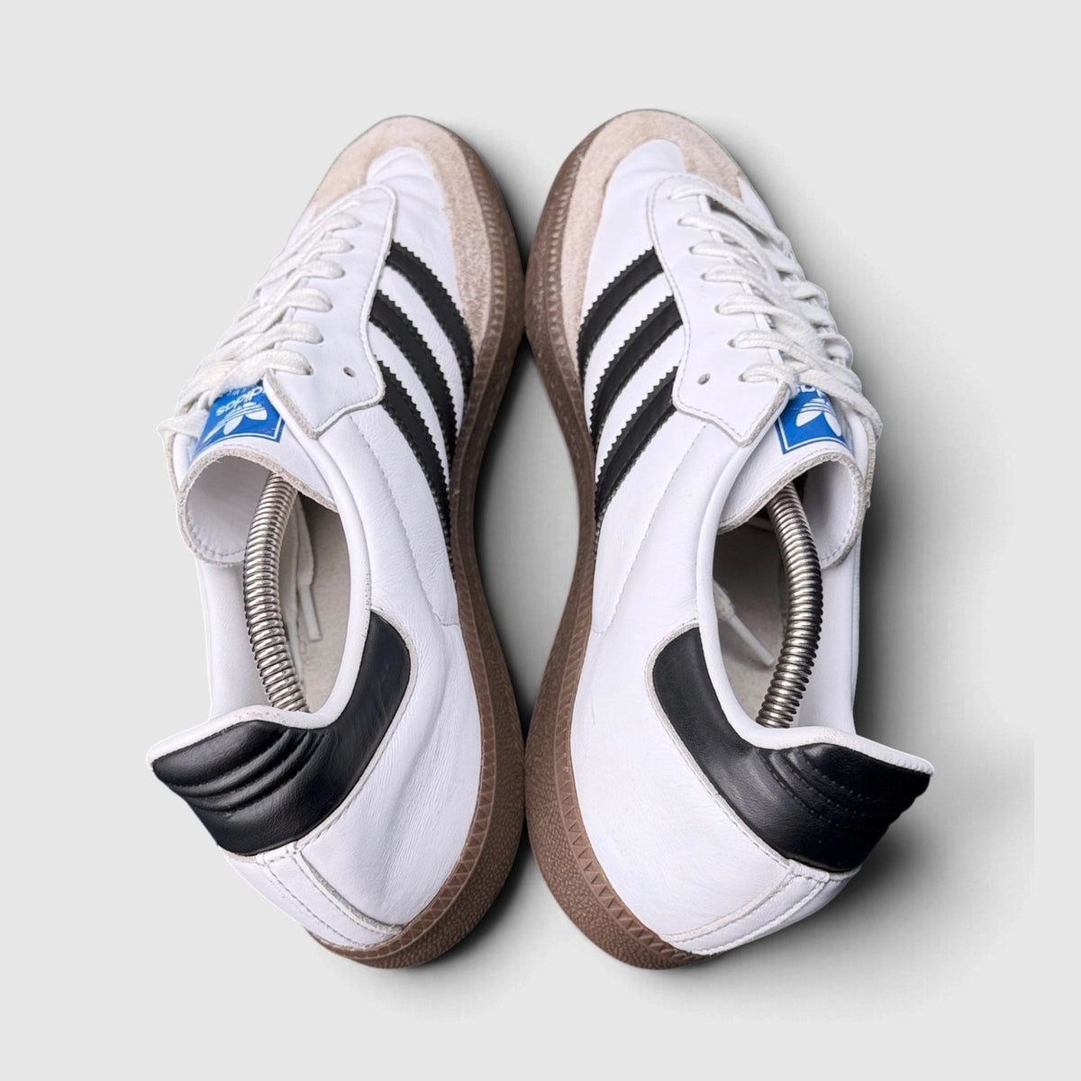 Adidas Samba OG White Black Gum, buty sportowe męskie w bardzo dobrym stanie rozmiar 45 1/3, widok z góry