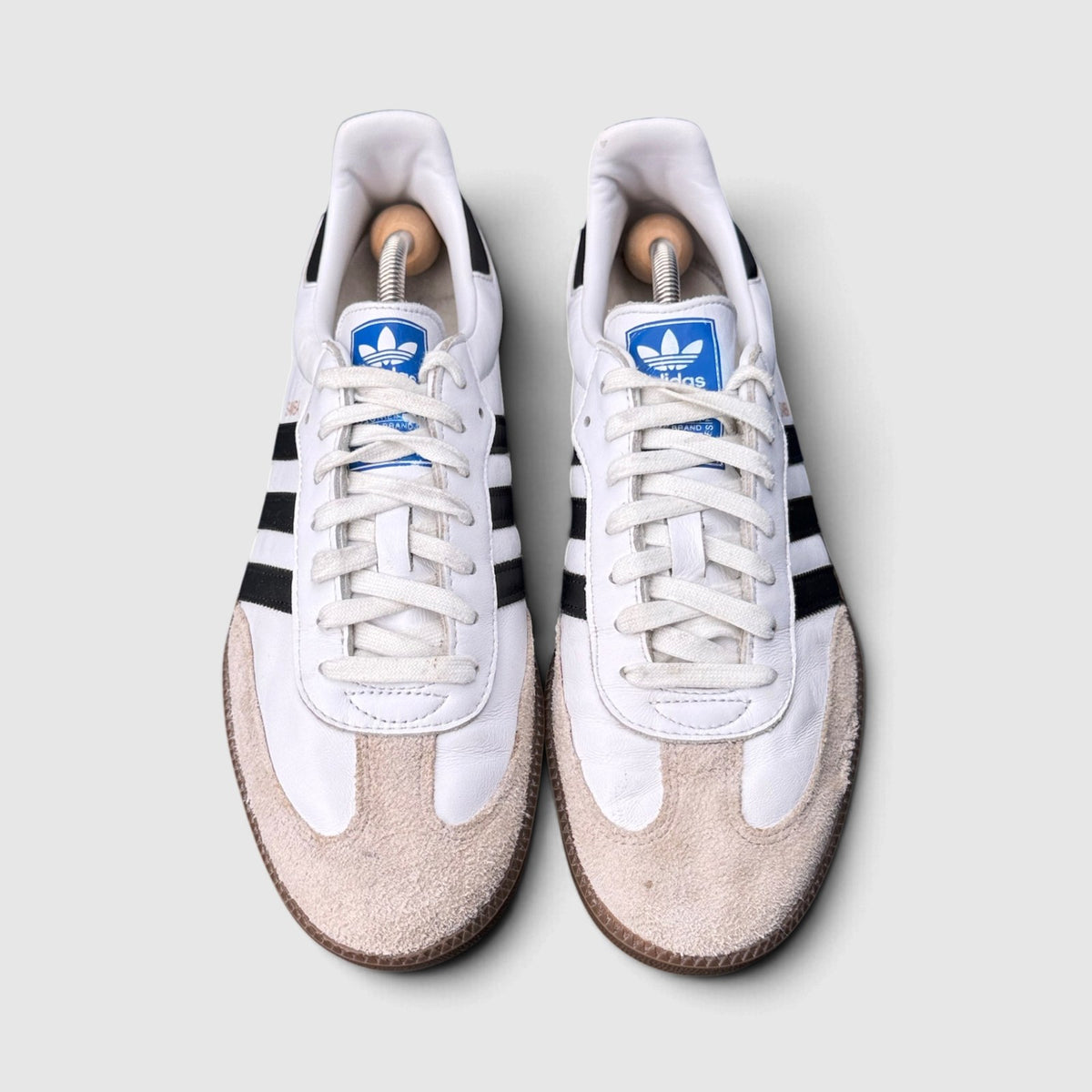 Adidas Samba OG White Black Gum, buty sportowe męskie w bardzo dobrym stanie rozmiar 45 1/3, widok z góry