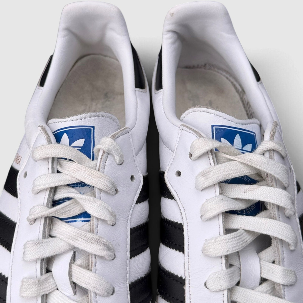 Adidas Samba OG White Black Gum, buty sportowe męskie w bardzo dobrym stanie rozmiar 45 1/3, detal