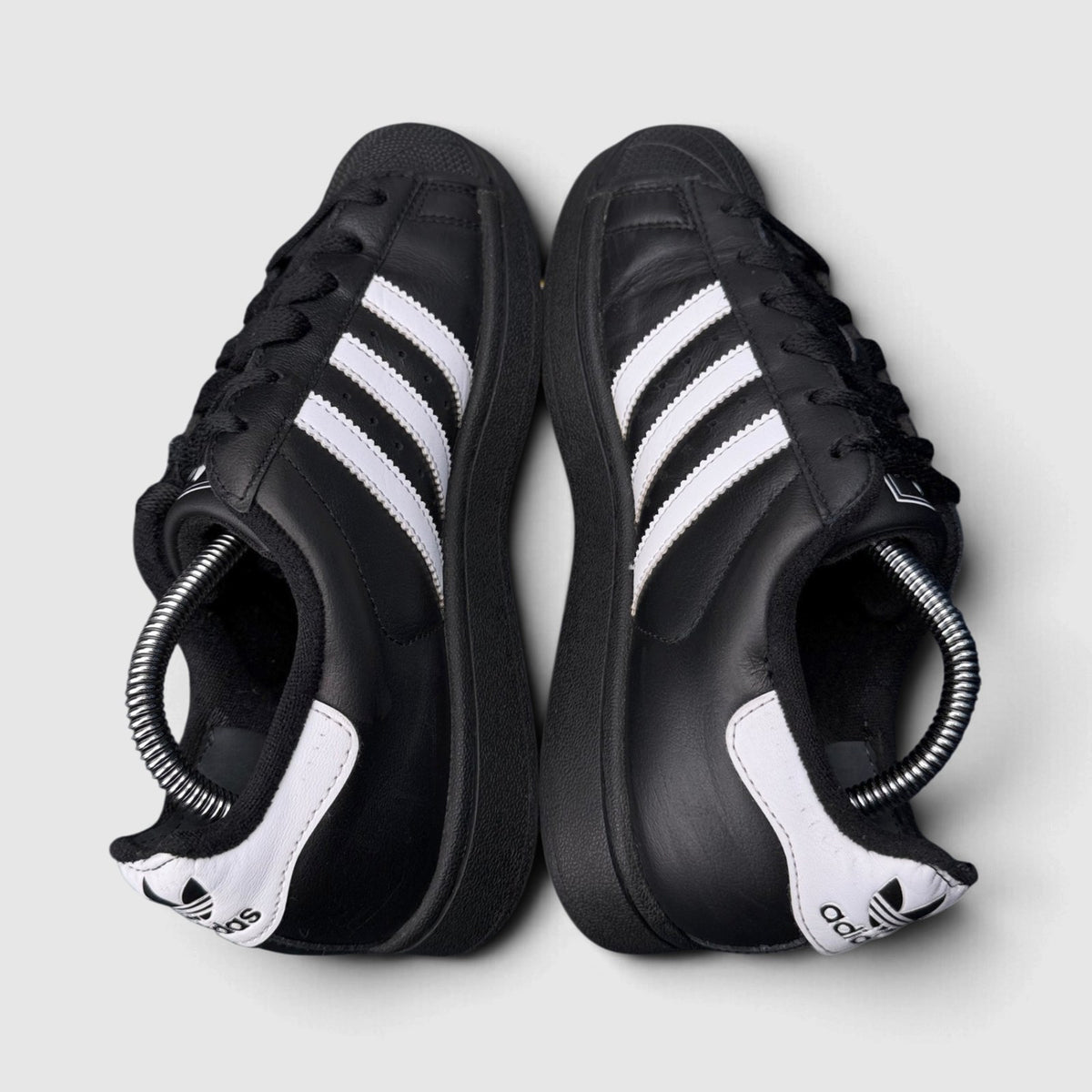 Adidas Superstar II Black White, buty sportowe damskie w bardzo dobrym stanie rozmiar 37 1/3, widok z góry