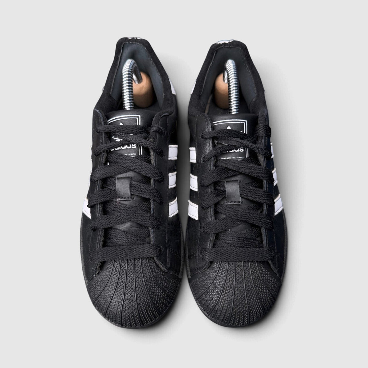 Adidas Superstar II Black White, buty sportowe damskie w bardzo dobrym stanie rozmiar 37 1/3, widok z góry