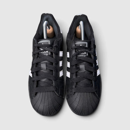Adidas Superstar II Black White, buty sportowe damskie w bardzo dobrym stanie rozmiar 37 1/3, widok z góry