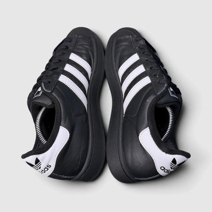 Adidas Superstar II Black White, buty sportowe damskie w bardzo dobrym stanie rozmiar 40, widok z góry